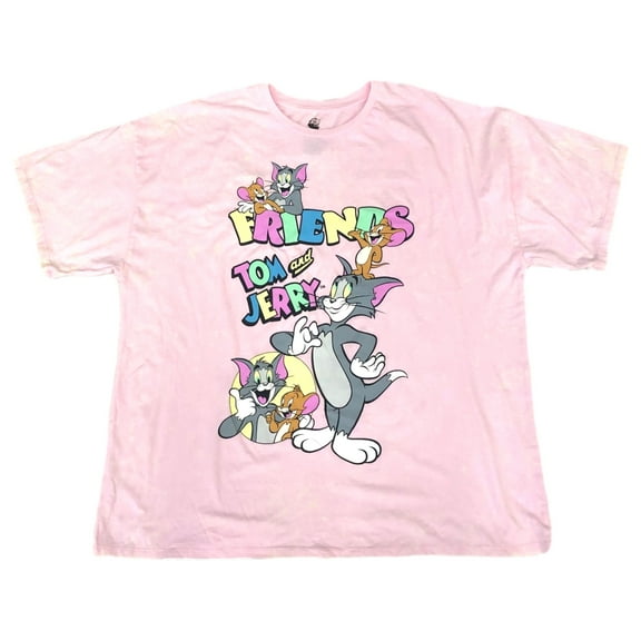 Tom and Jerry Juniors Graphic Tee with Short Sleeves, Sizes XS-XXXL