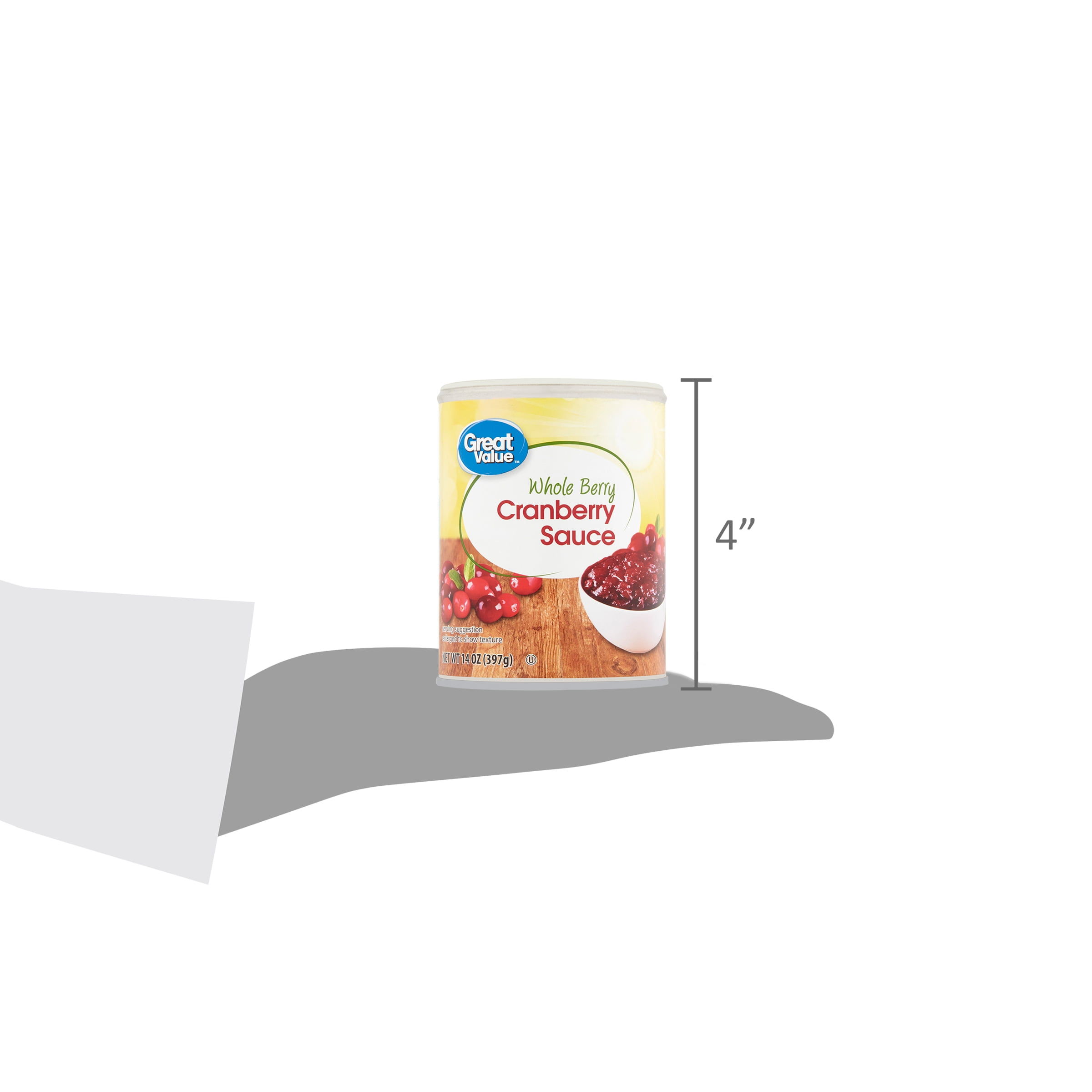 (7 pack) Great Value Whole Berry Cranberry Sauce, 14 oz