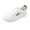 Black_004, variant on Domuza Women's PU Leather Low Top Sneakers No Tie Lazy Shoelace Label Decor Lightweight Non Slip Flat Casual Walking Footwear Green 8（EU-40）