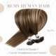 thumbnail image 2 of Laavoo Extensiones De Cabello Con Punta En U Cabello Humano Marrón Balayage Marrón Oscuro Ombre Ceniza Marrón K Puntas Extensiones De Cabello Cabello Humano Fusión Caliente Extensiones De Cabello Con, 2 of 5