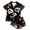 r-454Black344, variant on MEZZALL Girls Halloween Pajama Sets With Sleepwear Two Piece Cozy Short Sleeve Lapel Button Shirts Blouse Tops With Shorts For Toddler Kids Nightwear