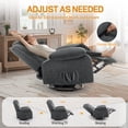 thumbnail image 4 of YSICK Fauteuil Inclinable Pivotant à Bascule pour Adultes, Surdimensionné pour Salon, Gris, 4 of 7