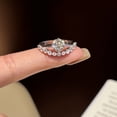 thumbnail image 3 of Apaison Exquisite 1 Carat 6.5mm Moissanites Eternity Women Wedding Ring - Bridal Engagement 925 Sterling Silver Jewelry Gift, 3 of 7