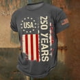 thumbnail image 2 of 250 Anniversary Usa Shirt Mens Shirts Short Sleeve Independence Day Freedom T-Shirt Big & Tall Comfy America Pullover Streetwear, 2 of 6