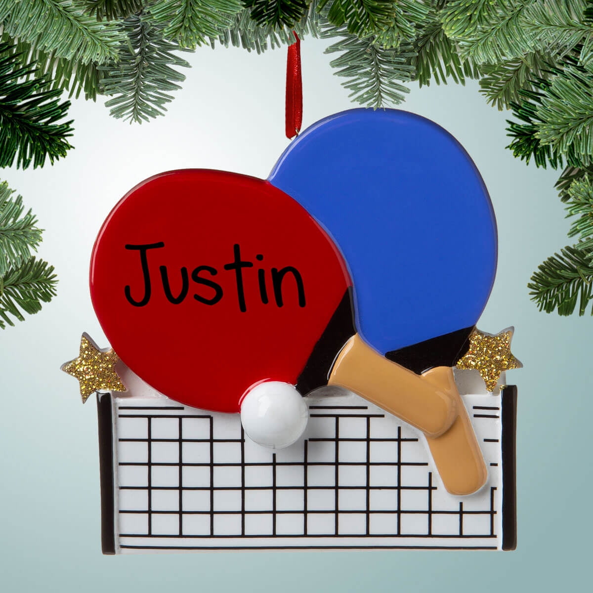 Personalized Ping Pong Paddles Christmas Ornament Table Tennis Bar