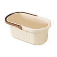 thumbnail image 1 of Cubo de limpieza, cesto para ropa, rectangular, plegable, con asa, jarra de agua, café pequeño, 1 of 8