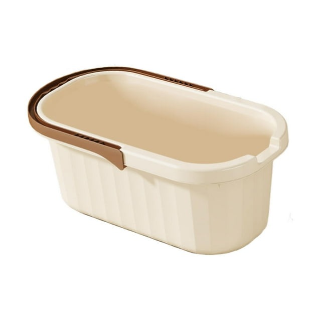 Cubo de limpieza, cesto para ropa, rectangular, plegable, con asa, jarra de agua, café pequeño
