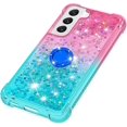 thumbnail image 5 of Glitter Case for Samsung Galaxy S23 Plus (Not S23, Bling Sparkle Colorful Gradient Quicksand Waterfall Soft TPU Liquid Case Cover with Ring Stand for Samsung Galaxy S23+Plus LSJB-Pink Green, 5 of 14