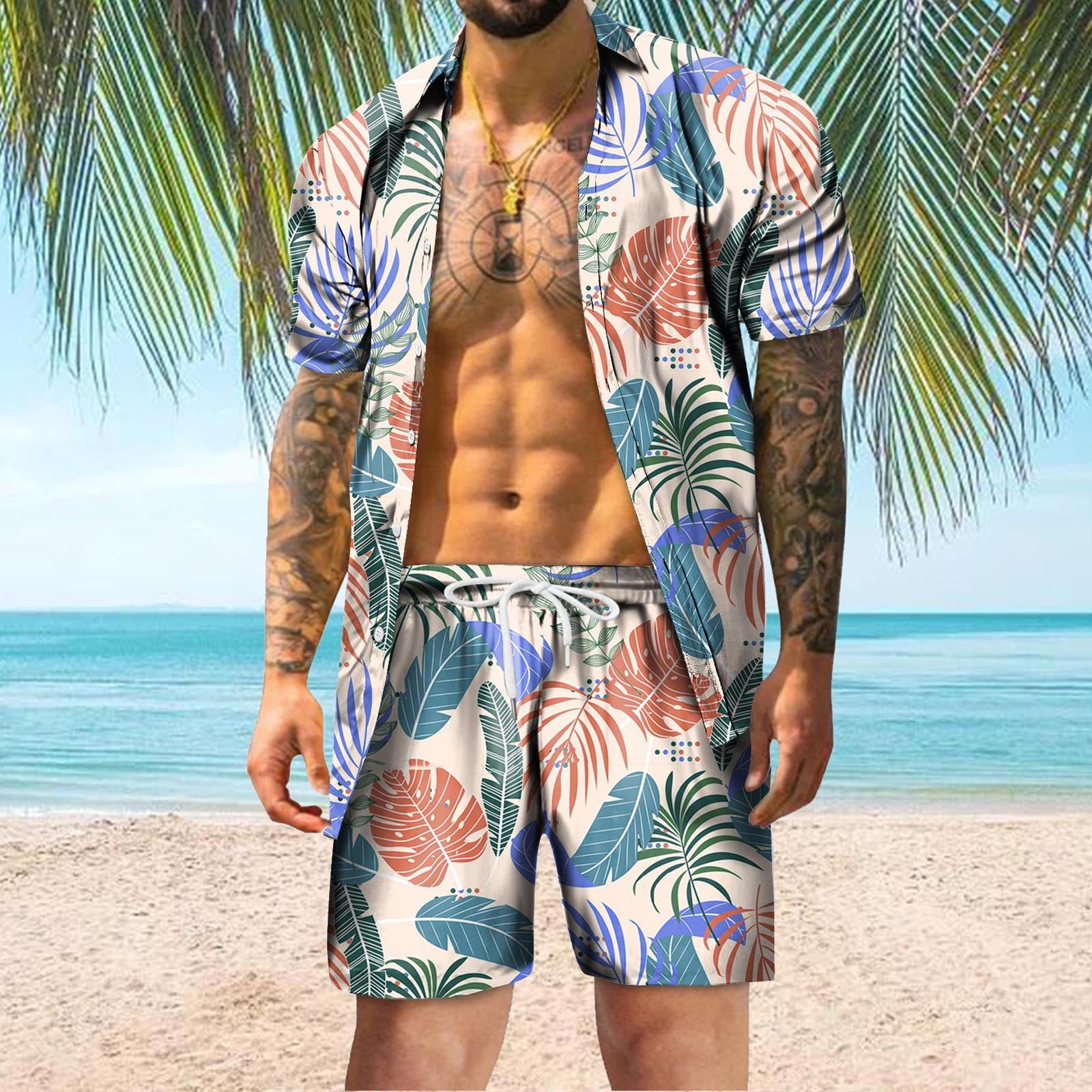 toraway Club Sets for Men Casual Mens Summer Fashion Leisure
