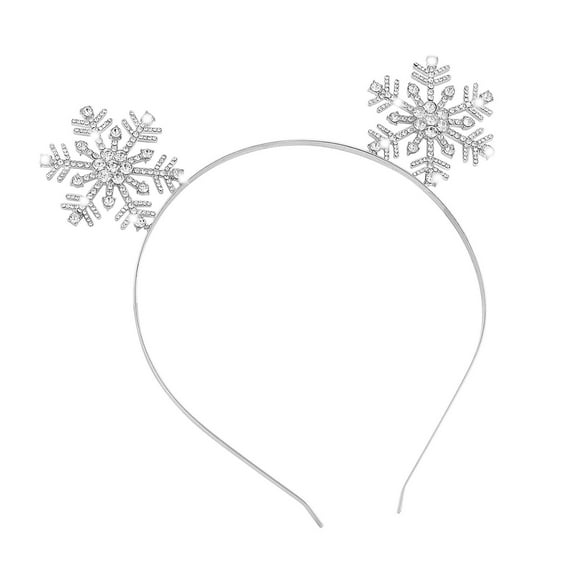 Alloy Headband Hair Accessories Elegant Christmas Snow Holiday Party Hair Clips for Women Girls Festive Celebration