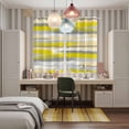 thumbnail image 4 of Yellow Gray Stripes Kitchen Curtains Window Panels, Watercolor Modern Abstract Minimalist Insulated Window Treatment Curtain, Grommet Curtains for Bedroom/Living Room/Bathroom, 2 Piece 52"Wx84"L, 4 of 8