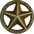 thumbnail image 1 of Star with Barbwire Drawer Cabinet Knob in Antique Brass, 1 of 6