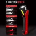 thumbnail image 3 of 1 2Pcs USB Rechargeable LED Work Light, Magnetic Base  360° Rotating Hook, 7 Lighting Modes, Portable Work Lamp for Camping, Car Repair, Garage, Workshop Emergency, 3 of 11
