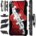 thumbnail image 1 of Compatible with T-Mobile REVVL 4 Hybrid LuxGuard Holster Phone Case Cover (Football), 1 of 1
