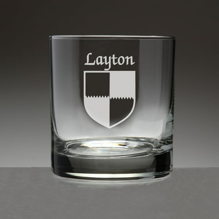 

Layton Irish Coat of Arms Tumbler Glasses - Set of 4 (Sand Etched)