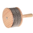thumbnail image 4 of Instrumento musical de percusión Cabasa de madera Cadena y cilindro con cuentas de metal Pop Shaker Abanopi Cabasa, 4 of 7