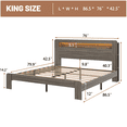 thumbnail image 6 of Generic Bed Frame King Size, Wood Platform Bed Frame with Storage LED Light Headboard and 2 USB , Noise Free,No Box Spring Needed and Easy Assembly Tool,Large Under Bed Storage,Dark Grey, 6 of 6