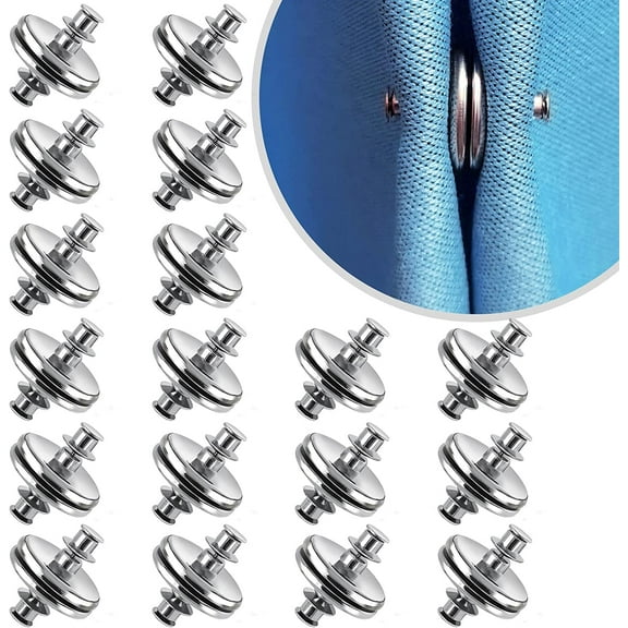 18 Pairs Curtain Magnets Closure, Curtain Weights Magnets with Back Tack to Prevent Lights from Leaking, Curtain Magnetic Holdback Button for Home Bedroom Office Curtain Draperies