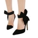 thumbnail image 1 of Zapatos de mujer, tacones de aguja de verano, tacones superaltos, exquisito estilo romano informal, sandalias sexis con correa en el tobillo y lazo aterciopelado Wmkox8yii  hfjk2799, 1 of 9