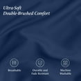 thumbnail image 3 of Ivy Union Microfiber Sheet Set - 3-Pieces - Breathable - Deep Pocket, Twin, Dark Blue, 3 of 10