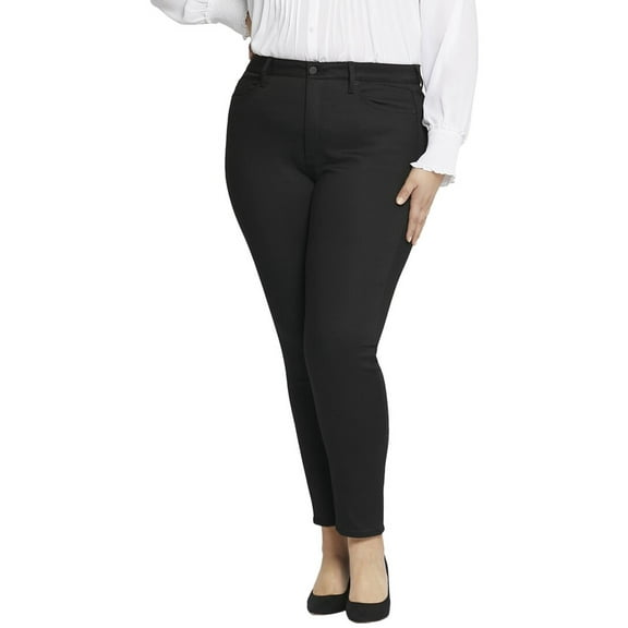 NYDJ womens Plus Ami Black Rinse Skinny Leg Jean, 14W