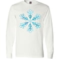 thumbnail image 3 of Inktastic Icy Blue Winter Snowflake Long Sleeve T-Shirt, 3 of 5