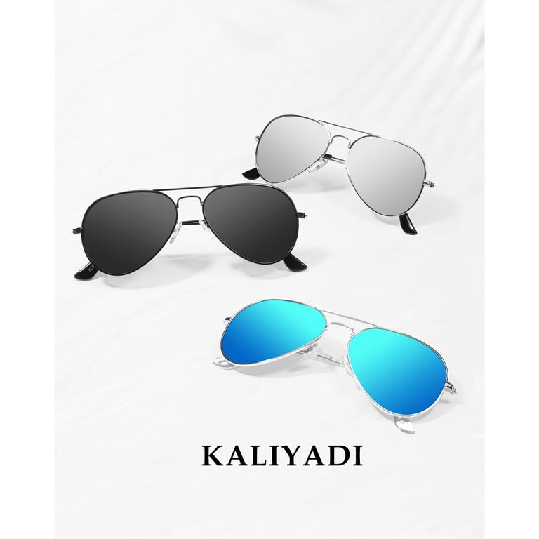 KALIYADI, Classic Aviator Sunglasses, Polarized UV Blocking  display picture 2