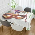 thumbnail image 5 of Coolnut Mardi Gras Tablecloth, Waterproof Washable Polyester Square Table Cover, Durable Tablecloth for Kitchen Dining Table Party Decor, 60"X 90", 5 of 7