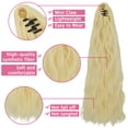 thumbnail image 4 of DODOING Clip in Hair Extensions Claw Ponytail Hair Extension Synthetic Hairpiece Hair Pieces 18" 21", 4 of 8