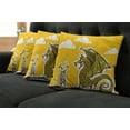 thumbnail image 2 of Ambesonne Yellow Throw Pillow Cover 4 Pack, Knight with Dragon, 24", Yellow, 2 of 6