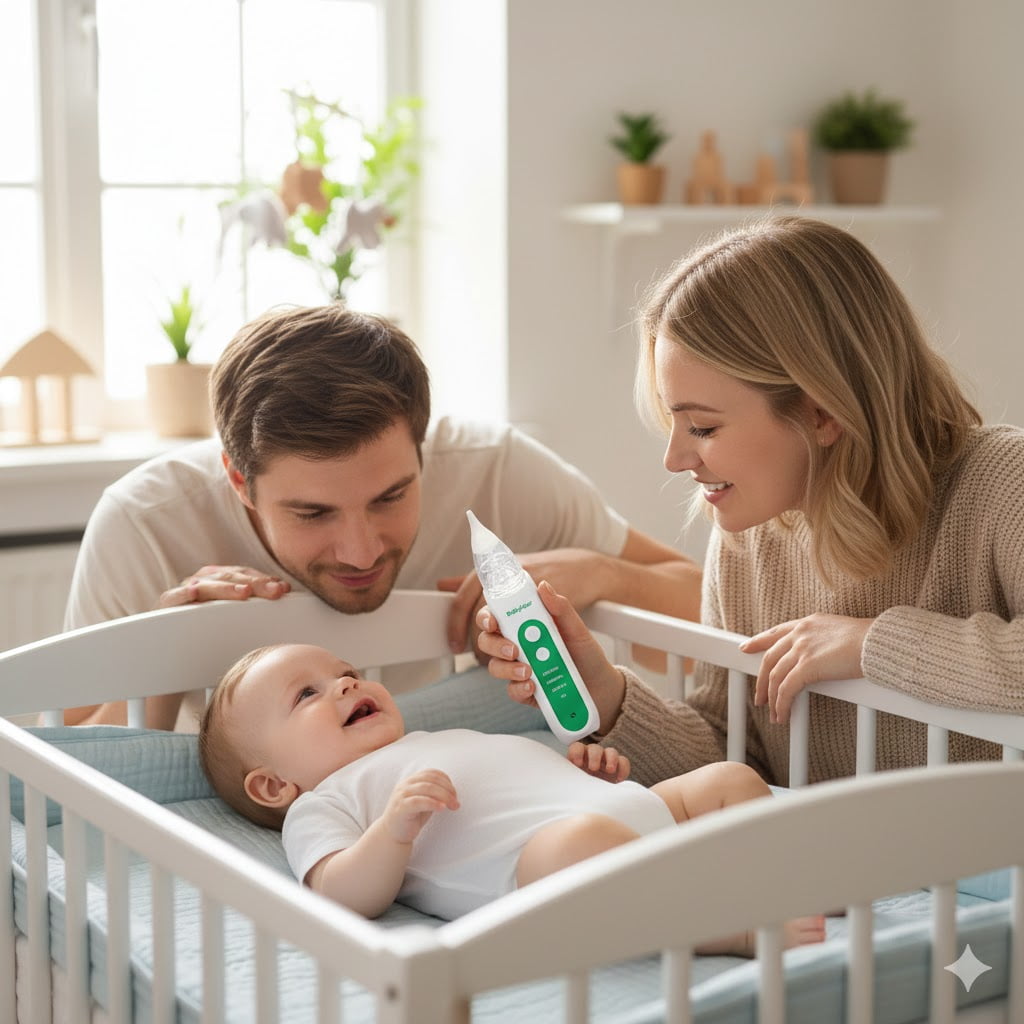 Babyfutur Electric Nasal Aspirator with Adjustable Suction, USB Rechargeable Nose Cleaner for Newborns, Infants and Toddlers