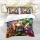 thumbnail image 5 of Avances de Marvel Conjunto de sábanas temático, trío de piezas, cómodo y amigable con la piel, diseño único, regalo de decoración para el hogar para familiares, amigos y fans, 90 cm * 190 cm, 5 of 6