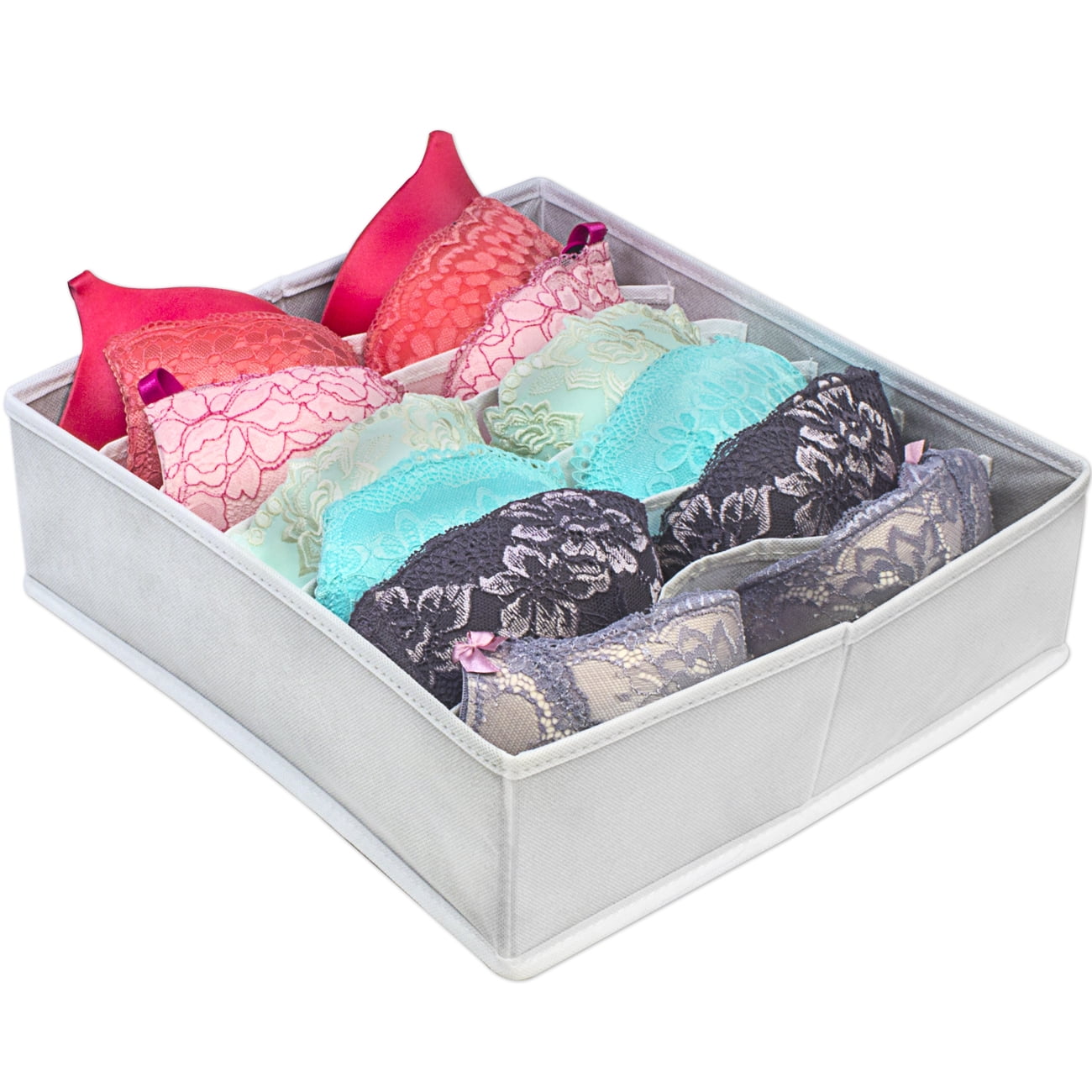 Box Drawer Underwear Bra Storage Organizer Closet Socks Divider Foldable 4pcs Ti 