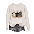 thumbnail image 2 of QunYou 2025 Fall Fashion Oversized Sweatshirts Women's Halloween Printed Round Neck Long Sleeved Sweatshirt for Trendy Casual Pullover Tops, 2 of 4