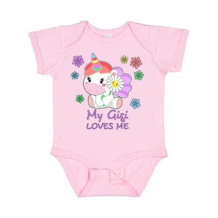 

Inktastic My Gigi Loves Me- cute unicorn Boys or Girls Baby Bodysuit