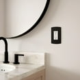 thumbnail image 3 of Franklin Brass Stepped Geometric (3-Pack) Matte Black 1-Gang Screwless Decorator/Rocker Wall Plate, Single Switch Cover, Concealed Mount Outlet Cover W46474K-FB-CP, 3 of 8