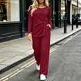 thumbnail image 2 of AnuYalue Women's Plus Size 2 Piece Outfits Long Sleeve Blouse and Pants Solid Loungewear Sets Travel Outfits, 2 of 9