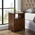 thumbnail image 1 of 18" Grooved Door Side Table - Dark Walnut, 1 of 5