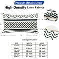 thumbnail image 5 of Decorative Throw Pillow Covers Set of 2 Black Pillow Covers 12x20 inch Throw Pillow Cases Linen Square Pillow Case,Farmhouse Outdoor Modern Boho Pillow Covers for Couch Sofa Living Room, 5 of 6