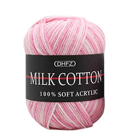 Djunllk Soft Cotton Yarn for Crocheting, 1.8oz/50g Premium Crochet Yarn Gradient Dyeing Knitting Yarn for DIY Crafts, Clothes, Handmade Toys Home Decor, Machine Wash Bulk Yarn Gifts for Women