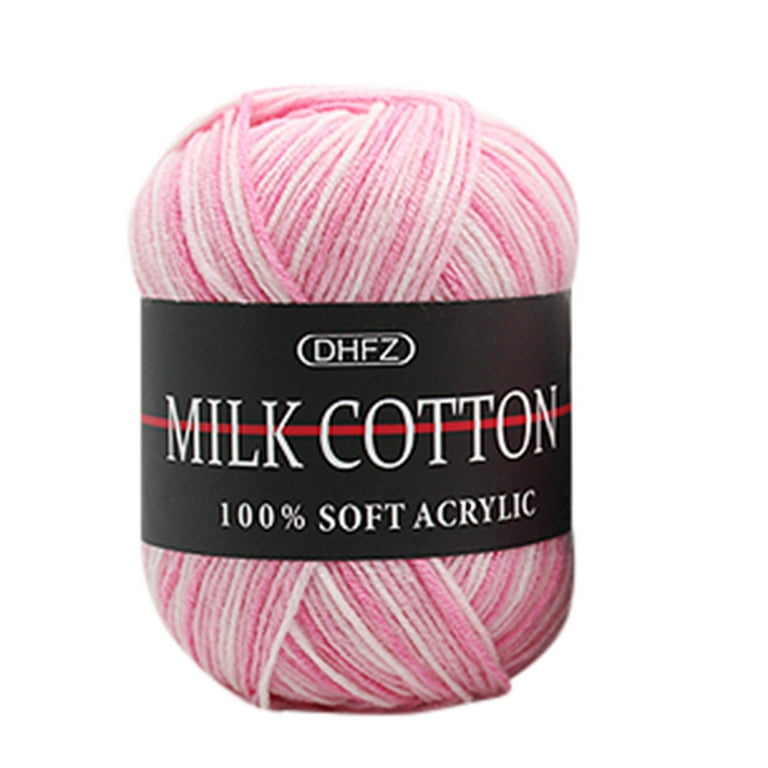 Premium Super Soft Chunky Milk Cotton Wool Yarn Thread Colorful Yarn Great  for Hand DIY Knitting and Crochet Garments, Coat, Sweaters, Scarves, Hats,  Baby Clothes and Craft Projects 