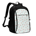 thumbnail image 1 of Balery Strawberry Mochila con carga USB para hombre y mujer - Mochila impermeable y antirrobo para laptop con puerto USB para viajes, trabajo, 1 of 7