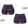 thumbnail image 5 of Picia Mandalas Dragonfly Printed Workout Shorts for Women Seamless Scrunch Butt Lifting High Waisted Yoga Gym Booty Running Moisture-wicking Short Pants-, 5 of 9