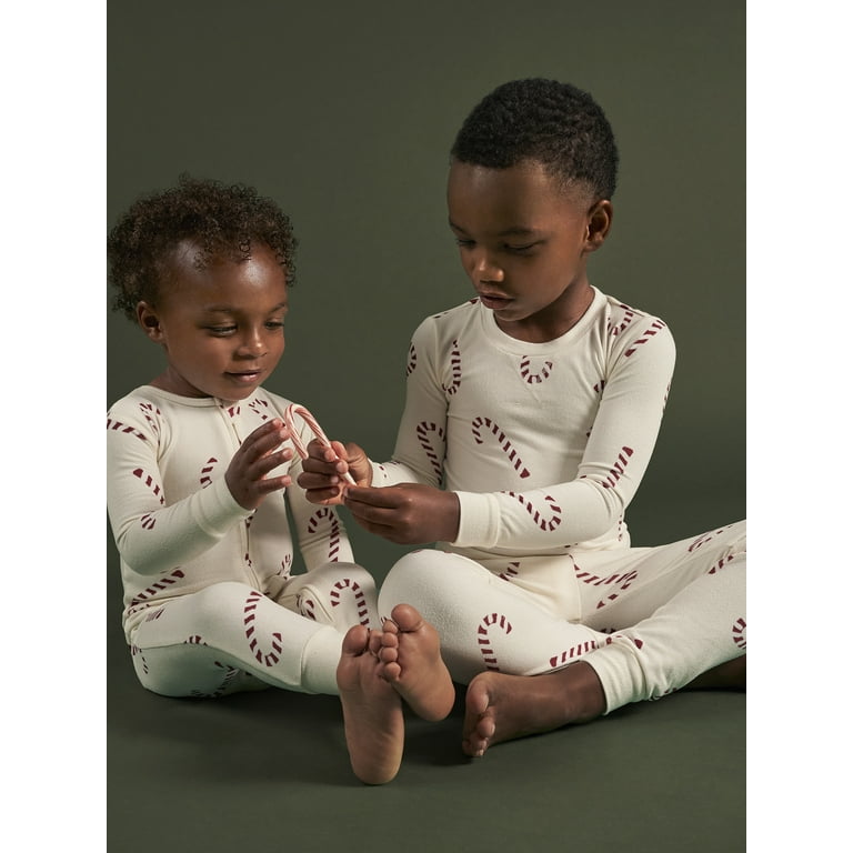 Modern Moments by Gerber Neutral Super Soft Hacci One Piece Christmas Pajamas 0 3 Months 5T Walmart