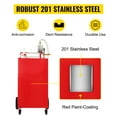 thumbnail image 5 of VEVOR Fuel Caddy Fuel Storage Tank 35 Gallon 4 Wheels with Manuel Pump, Red, 5 of 9