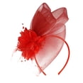 thumbnail image 1 of Women's Elegant Hat Strap Flower Mesh Party Hat Hair Clip Headband Accessory, 1 of 3