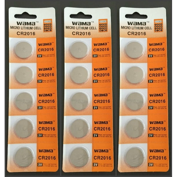 Wama CR2016 3V Lithium Coin Battery 15 Pack + 30 Off!