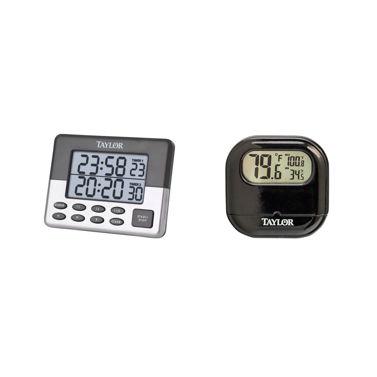 Taylor 1700 Indoor/Outdoor Digital Thermometer & 58729 Dual Event
