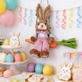thumbnail image 5 of CuiLiyq Easter Decorations, Spring Hanging Easter Bunny Figurine on Carrot Swing, Cute Farmhouse Decorative Woven Straw Rabbit Statue for Home Indoor Outdoor Craft Adornment Decor (K), 5 of 6