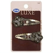 Goody: Barrette Gray Flower/Rhinestones In Middle,